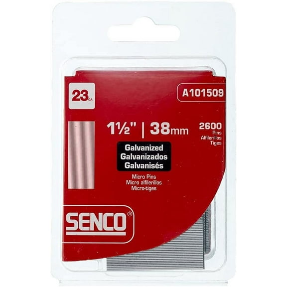 Senco A101509 23-Gauge x 1-1/2-Inch Electro Galvanized Headless Micropins