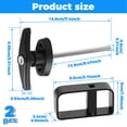thumbnail image 2 of 2Pcs Shed Door Latch T Handle Lock Kit with 4 Keys and 4 Screws 5-1/2inch Stem Shed Door Handle Lock Zinc Alloy Shed Door Hardware Easy to Install for Shed Gate Barn Playhouse, 2 of 9