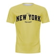 thumbnail image 4 of Men Casual Graphic T Shirt Fashionable Streetwear Top Everyday Wear, XXL, Light Yellow, 4 of 4