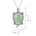 thumbnail image 4 of Bling Jewelry Womens Unisex Nautical Gemstone Jade Sea Turtle Pendant Necklace in Sterling Silver, 4 of 4