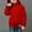 Red, variant on fnnxnal Girls' Warm Cable Knit Sweater - Soft Knitting Cotton Turtleneck, Ribbed Hem/Cuffs, Pink, Sizes 3-8 Years, 1PC Top for Cool Seasons & School Wear,Size 5 T