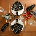 thumbnail image 5 of GZHJMY 3D Luxuriant Black Marble Stone Print Cloth Napkins, Set of 1 20 x 20 Inch Soft & Comfortable Polyester Dinner Napkin for Family, Restaurant, Weddings, Parties, Cocktail, 5 of 5