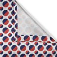 thumbnail image 4 of Ambesonne Geometric Valance Pack of 2, Red Circles Rounds, 54"X12", Navy Blue Red and White, 4 of 5