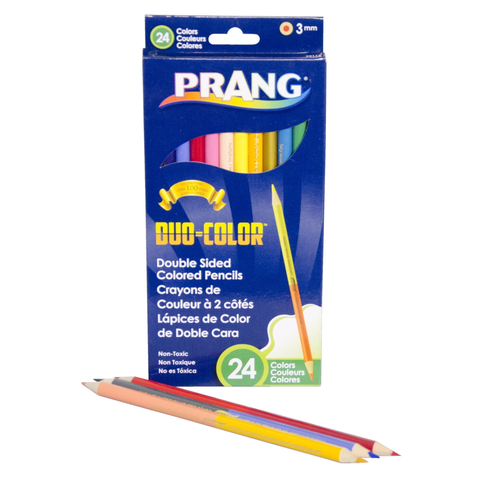 Prang Duo Colored Pencils, 24 Assorted Colors, Set of 12