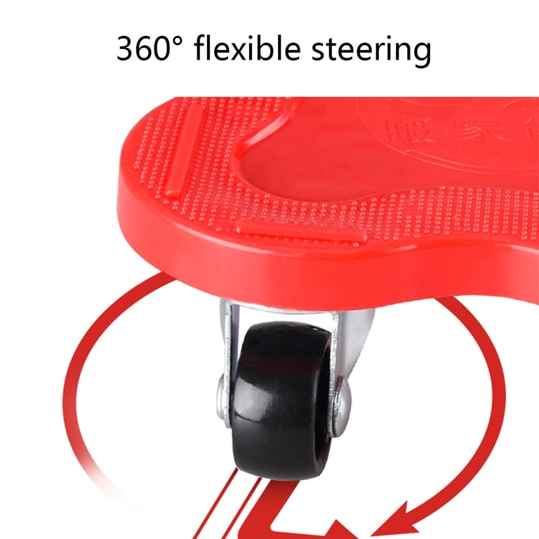 Furniture Lifter 4-Wheel Moving Dolly Set – 360° Rotation, 1102 Lb Capacity, With Lifter, For Heavy Appliances, Sofas, Cabinets (Red)