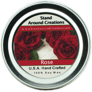 ROSE TIN 4-OZ. ALL NATURAL SOY CANDLE