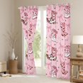 thumbnail image 3 of Erosebridal Pink Western Cowgirl Boots Curtains for Living Room,Ribbon Bowtie BlackoutCurtains Set of 2 (38x45),Daisy Stars Print Curtains and Drapes (38x45),Breathable Bedroom Decor, 3 of 7
