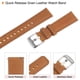 thumbnail image 5 of Rápido Desenganche Auténtico Cuero Reloj Banda 20mm Ancho Flor Vaca Cuero Reloj Correa para Hombres y Mujeres, Claro Marrón y Plata Tono, 5 of 8