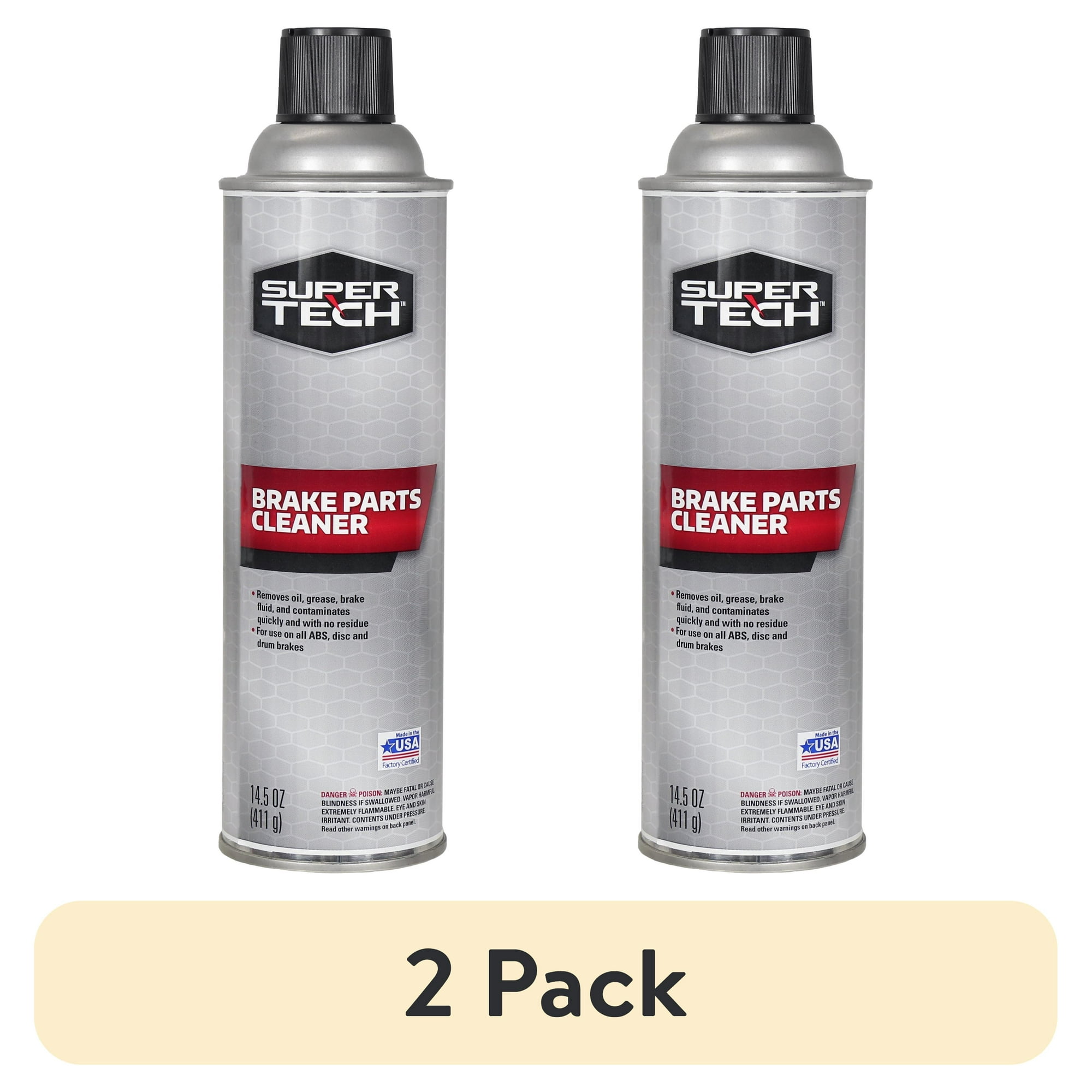 (2 pack) Super Tech Brake Parts Cleaner, 14.5 oz