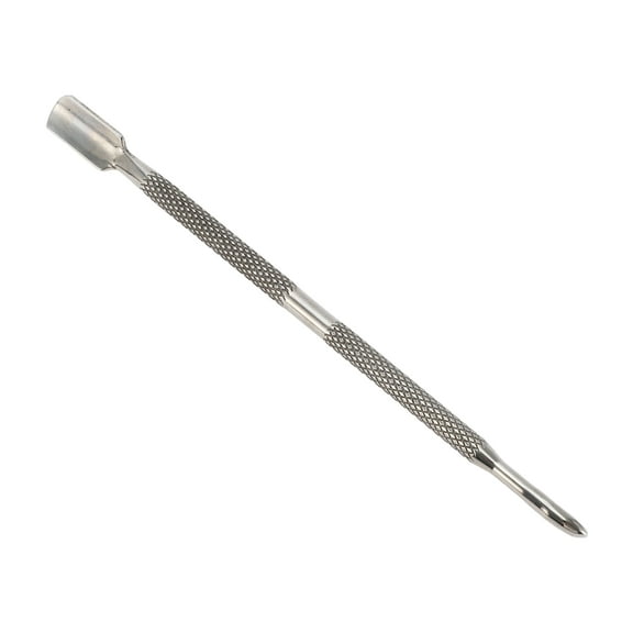 Unique Bargains 1 Pc Double-side Cuticle Pusher Multi-function Manicure Pedicure Nail Tools 4.96" Length Silver Tone
