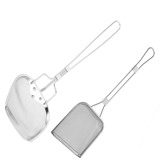 OULII 2Pcs Reusable Stainless Steel Mesh Skimmer Spoon for Frying Foods