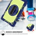 thumbnail image 4 of Dteck with Shoulder Strap Case for Samsung Galaxy Tab A7 Lite 8.7-inch SM-T220 T225 (2021 Released),360 Degree Rotation Shockproof Rubber 3-Layers Protection Case Hybrid Kickstand Cover,Navy+Olivine, 4 of 8