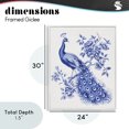 thumbnail image 4 of Stupell Industries Shabby Chic Vintage Peacock in Toile Style White Framed Giclee Art, 24 x 30, by Lettered and Lined, 4 of 8