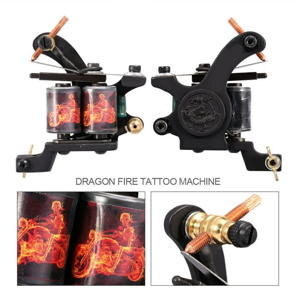 Body Art Machine,Professional 10 Warp Coil Tattoo Gun Tattoo Iron Machine Ultimate Reliability