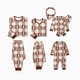 thumbnail image 1 of Conjuntos de pijamas navideños a juego para toda la familia con estampado de cuadros y hombre de jengibre y cuello Henley abotonado, 1 of 5