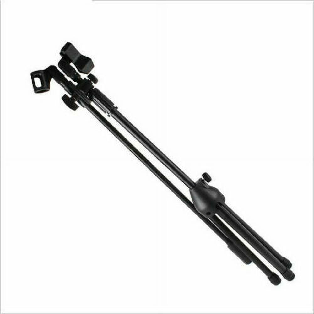PreAsion Microphone Mic Stand Foldable Tripod 360° Rotating Microphone Stand with Extending Boom Arm and Dual Mic Holder