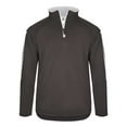 thumbnail image 2 of Badger - Sideline Fleece Quarter-Zip - Color - Graphite/ White - Size - L, 2 of 4