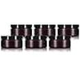 thumbnail image 3 of 8 oz Amber Plastic Refillable Low Profile Jar with Black Lid (6 Pack), 3 of 4