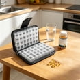 thumbnail image 5 of 14-Day Pill Organizer 4 Times Daily, 56 Compartments Travel Medicine Organizer with Leatherette Case, Portable Vitamin & Supplement Storage Box, 5 of 9