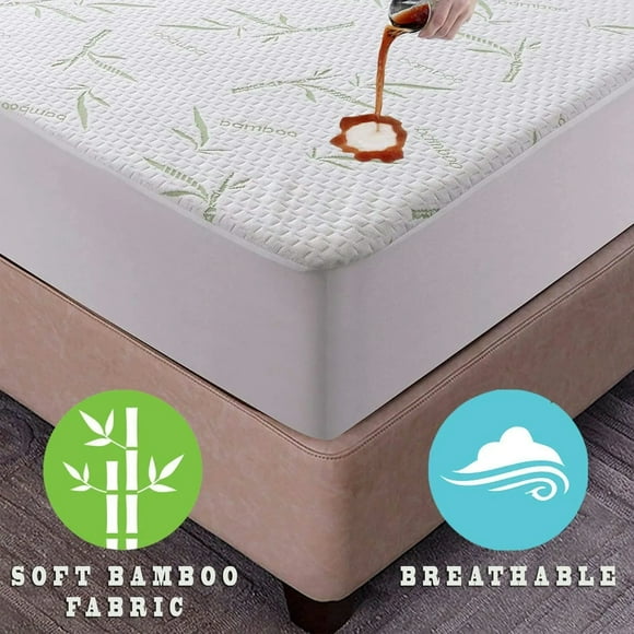 Bamboo Mattress Protector Hypoallergenic & Breathable Waterproof Mattress Cover