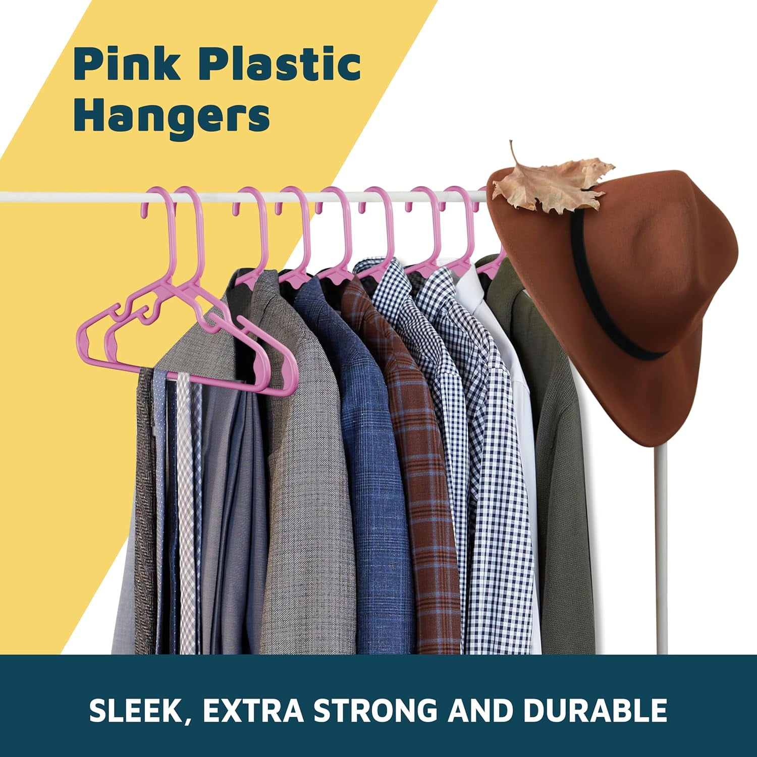 Lifemaster Plastic Kids Clothes Hangers – Children Clothes Hanger with Shoulder Notch, 11.6 Inch Space-Saving Closet Organizer for Baby, Toddler, and Kids Clothing, Hold Up to 5 lbs, Pack of 30, Pink