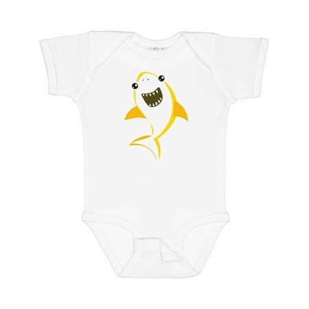 

Inktastic Cute Shark Little Shark Yellow Shark Boys or Girls Baby Bodysuit