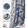 thumbnail image 3 of Boho Blue Flower Blackout Curtains for Bedroom Living Room Darkening Curtains 96 Inches Long Spring Watercolor Country Floral Plant Window Curtain 2 Panels Set Window Treatment Grommet Drapes 52"x96", 3 of 9