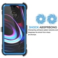 thumbnail image 2 of EBIZCITY Belt Clip Holster Case For Motorola Moto Edge 2021 / Moto Edge 5G UW, Shockproof Phone Case with Built-in Screen Protector for Moto Edge 2021 / Moto Edge 5G UW -Blue, 2 of 6