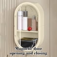 thumbnail image 4 of Multifunctional Wall Mounted Storage Rack With Magnetic Door Punch Free Wall Mounted Partition Storage Box, 4 of 6