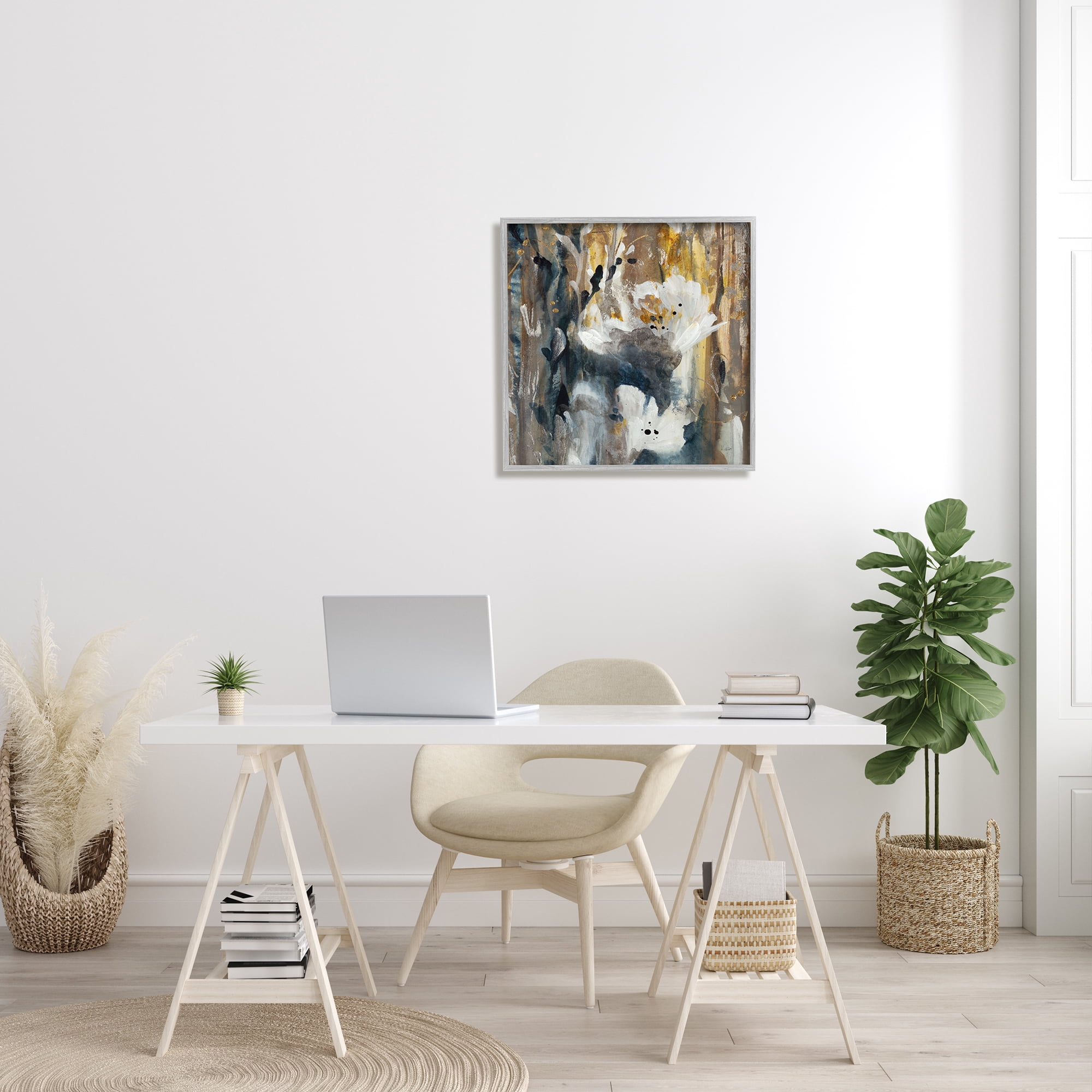 Stupell Industries Modern Abstract Botanical Painting Cascading Floral Petals, 24 x 24, Design by K. Nari