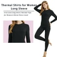 thumbnail image 3 of Thermal Underwear for Women, Long John for Women with Fleece Lined Base Layer Base Layer Cold Weather Set for Skiing, 3 of 8