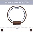 thumbnail image 2 of 2 Pack Magnetic Curtain Tiebacks 16 Inch Handmade Weave Side Rope Curtain Holdbacks Convenient Decorative Cylinder Curtain Drape Tie Backs for Home & Office Window Drapery (New Deep Coffee), 2 of 5
