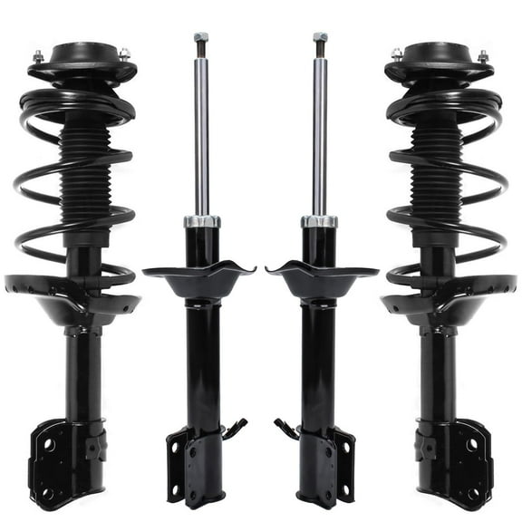 Detroit Axle - Struts Shocks for 2004 2005 Subaru Forester, 2 Front Struts with Coil Springs 2 Rear Shock Absorbers Suspension Replacement