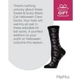 thumbnail image 7 of MeMoi Sweet & Scary Black Cat Halloween Crew Socks - Womens - Female, 9-11, Black, 7 of 7