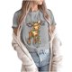 thumbnail image 4 of Camisas de Navidad Para Mujer Casual Cuello Redondo Manga Corta Impreso Top Odeerbi  ODB205689, 4 of 6