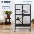thumbnail image 4 of Prevue Pet Products Ferret Stack Two Story Ferret Home with Portable Stand, Escape Proof Lock, Hammock, Ramps, Expandable Add-On Cage Stacking System, 4 of 9