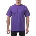 thumbnail image 1 of Pro Club Men's Heavyweight Cotton Short Sleeve Crew Neck T-Shirt,Purple,2XL, 1 of 4
