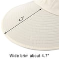 thumbnail image 2 of Wide Brim Sun Hat Women UV Protection Beach Cap with Ponytail Hole, Foldable Summer Sun Visor for Outdoor Travel, 2 of 2
