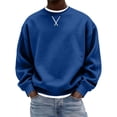 thumbnail image 4 of Mens Crewneck Sweatshirt Long Sleeves Casual Pullover Tops Loose Fit Soft Basic Sweatshirt, M, 4 of 4