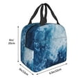 thumbnail image 3 of Honeii Abstract Ocean Waves Print Lunch Bag Women, Lunch Box Lunch Bag for Women Adult Men, Small Leakproof Cute Lunch Tote Large Capacity Reusable, 3 of 8