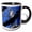 Black/White, variant on 3drose, Photo of a Red-tailed Hawk Hiding in a Tree Waiting for Its Next Meal., 15oz Mug