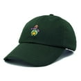 thumbnail image 5 of Dalix Sorcerer Frog Embroidered Cap Cotton Baseball Cute Cool Dad Hat Womens in Dark Green, 5 of 5