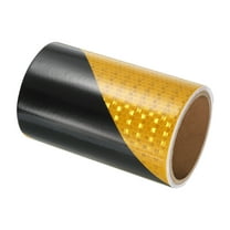 Uxcell Reflective Tape, 4 Inch x 10 Ft Waterproof Safety Adhesive Tape for Trailers, Black Yellow