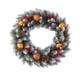 thumbnail image 2 of Corona de flores de PVC para decoración navideña de 40 cm, guirnalda artificial con plantas verdes falsas, decoración para ventanas, puertas, Halloween, otoño, adornos navideños., 2 of 6