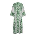 thumbnail image 5 of PuLe Summer Dress Dress for Women 2024 Summer Casual V-Neck 3/4 Bell Sleeves Lace Up Vintage Dress Trendy Beach Swimwear Cover Ups ﻿, 5 of 6