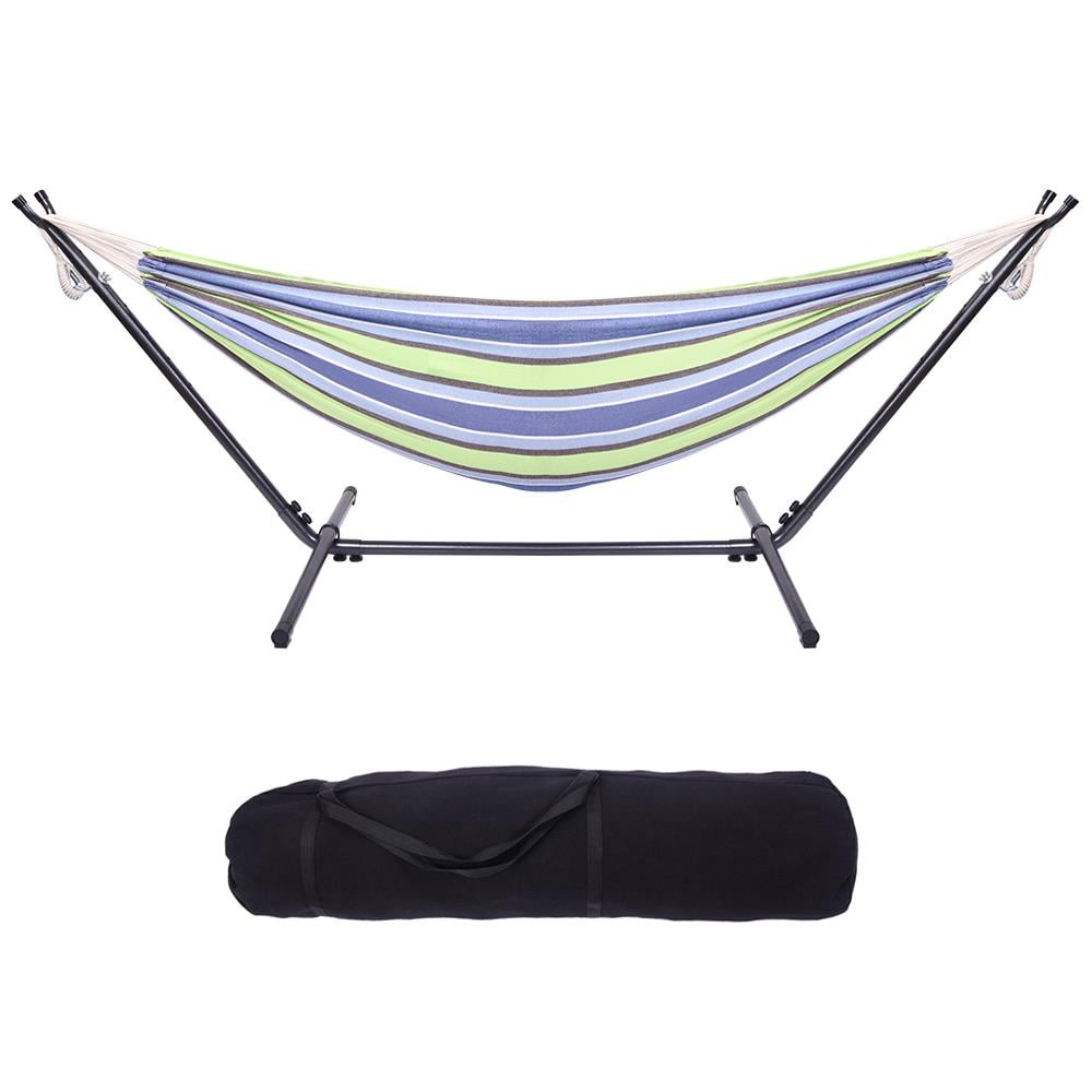 Ktaxon Patio Swing Double Hammock Bed with Steel Stand and Portable Carrying Case Included,Green