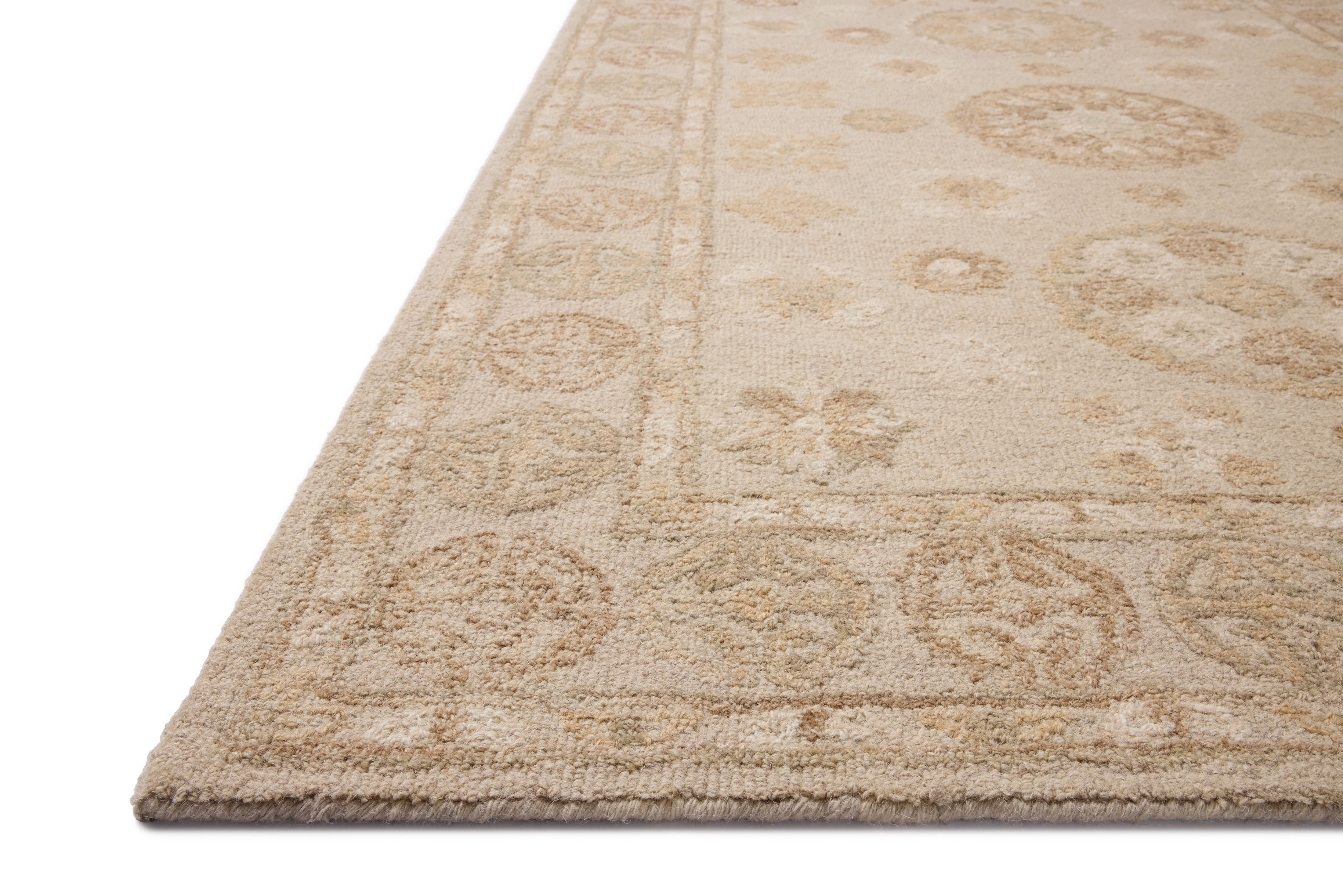Chris Loves Julia x Loloi Dorothea Dove / Natural 18" x 18" Sample Rug