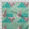 thumbnail image 4 of oneOone Polyester Spandex Dusty Teal Green Fabric Floral With Dot Mix Sewing Material Print Fabric By The Yard 56 Inch Wide, 4 of 4