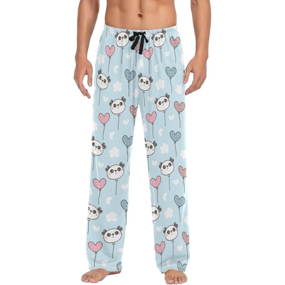 GZHJMY Panda Pajama Pants for Men, Lounge Pants Lightweight Men Pajama Bottoms with Drawstring Pockets, Christmas New Year Birthday Gifts, X-Large