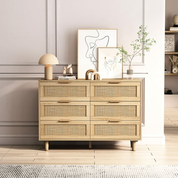 6 Cabinet, Stylish For Home & Bedroom - Natural Storage Cabinet Style Living